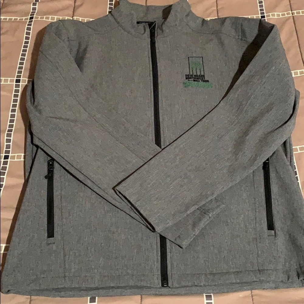 Port Authority Grey Zip-Up Size Large.